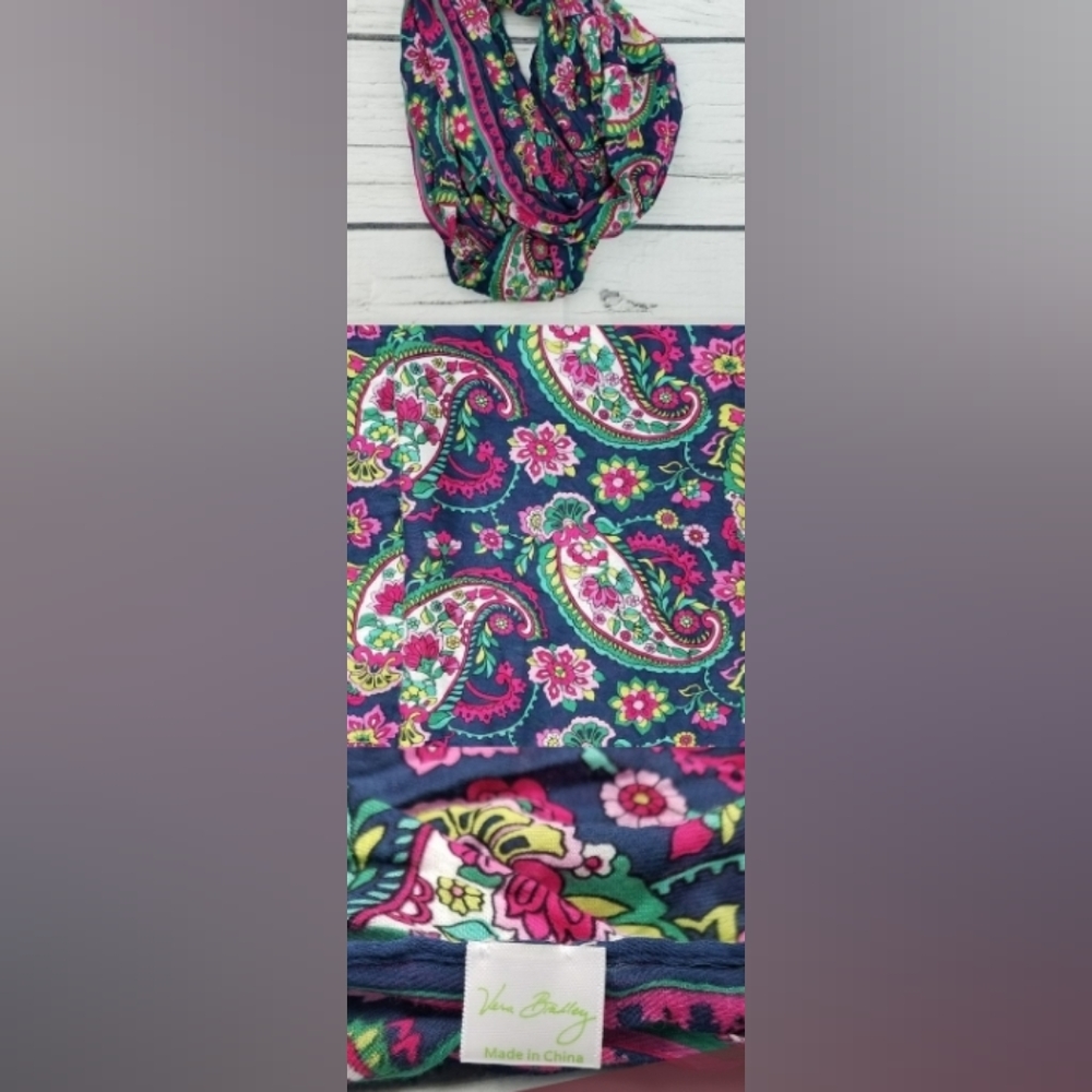 VERA BRADLEY PETAL PAISLEY Hipster Crossbody + Scarf/Shawl Fringe - Picture 10 of 12
